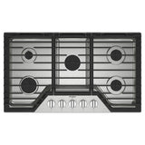 36-inch Gas Cooktop with EZ-2-Lift??? Hinged Cast-Iron Grates - (WCGK5036PS)