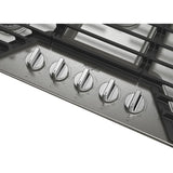 36-inch Gas Cooktop with EZ-2-Lift??? Hinged Cast-Iron Grates - (WCGK5036PS)