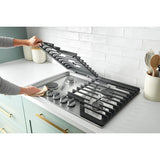 36-inch Gas Cooktop with EZ-2-Lift??? Hinged Cast-Iron Grates - (WCGK5036PS)
