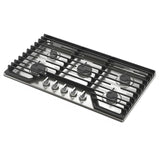36-inch Gas Cooktop with EZ-2-Lift??? Hinged Cast-Iron Grates - (WCGK5036PS)