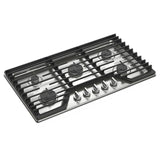 36-inch Gas Cooktop with EZ-2-Lift??? Hinged Cast-Iron Grates - (WCGK5036PS)