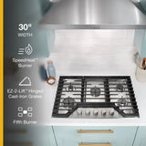 30-inch Gas Cooktop with Fifth Burner - (WCGK7030PS)