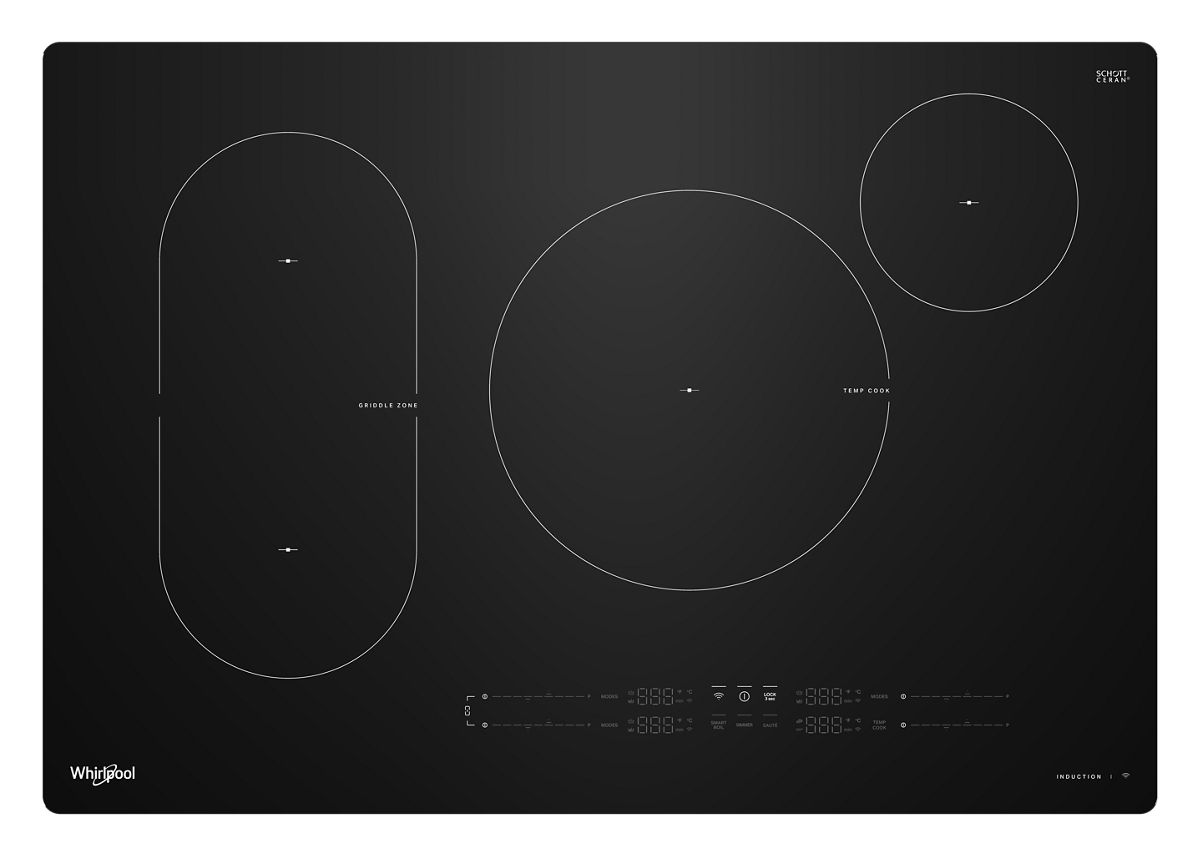 Whirlpool 30-inch Intelligent Induction Cooktop WCIT7030SB, Black