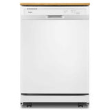 Whirlpool WDP370PAHW 24-inch portable dishwasher in White, front view