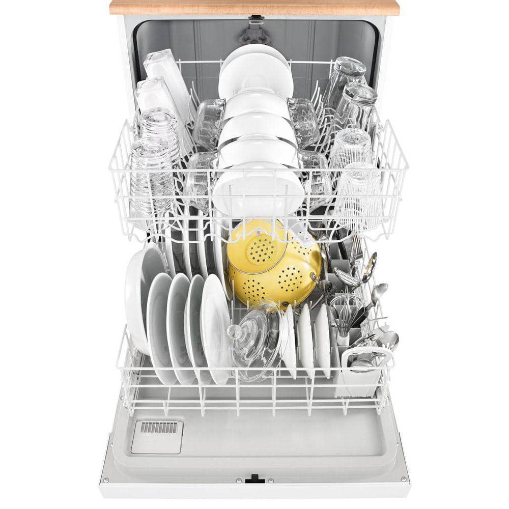 Whirlpool WDP370PAHW portable dishwasher interior