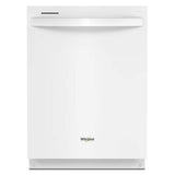 Whirlpool WDT750SAKW 24-inch built-in dishwasher in White, front view