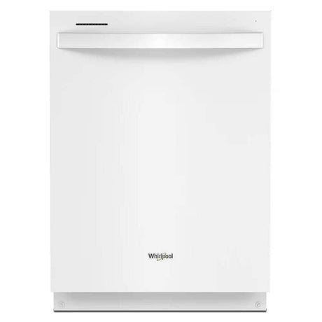 Whirlpool WDT750SAKW 24-inch built-in dishwasher in White, front view