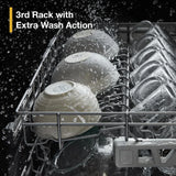 Eco Series Quiet Dishwasher with a washing 3rd Rack & Water Repellent Silverware Basket - (WDTS7024RZ)