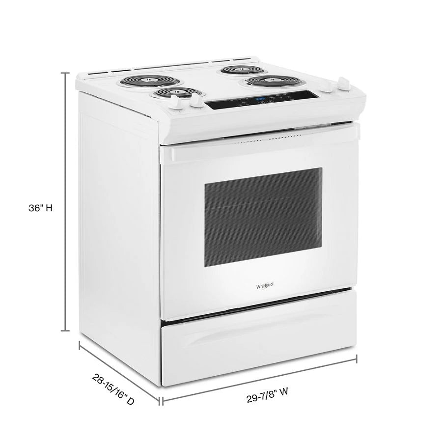 4.8 Cu. Ft. Whirlpool?? Electric Range with Frozen Bake??? Technology - (WEC310S0LW)