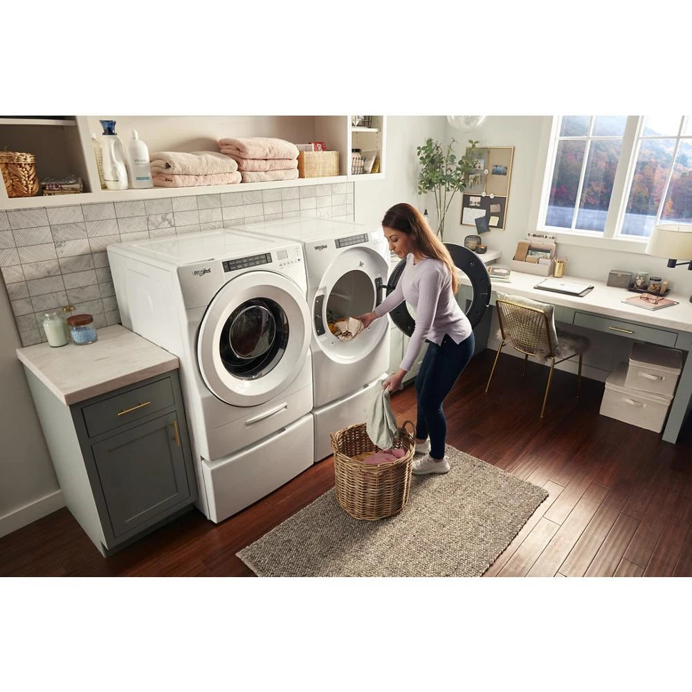 7.4 cu. ft. Front Load Electric Dryer with Intuitive Touch Controls - (WED5620HW) - WHIRLPOOL