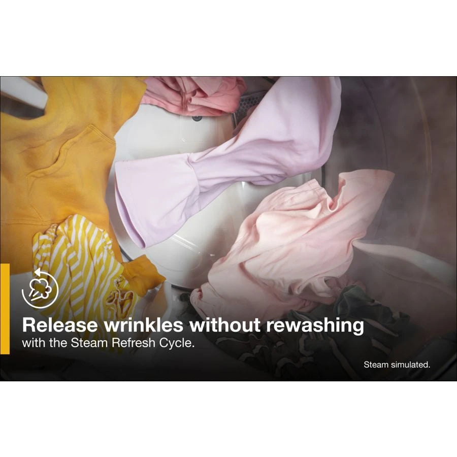 7.4 Cu. Ft. Electric Wrinkle Shield Dryer with Steam - (WED6605MC) - WHIRLPOOL