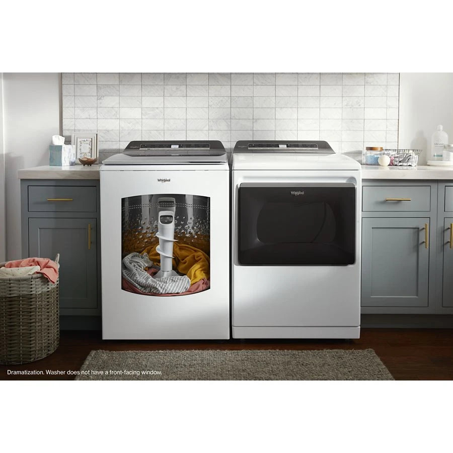 7.4 cu. ft. Top Load Electric Dryer with Advanced Moisture Sensing - (WED8127LW) - WHIRLPOOL