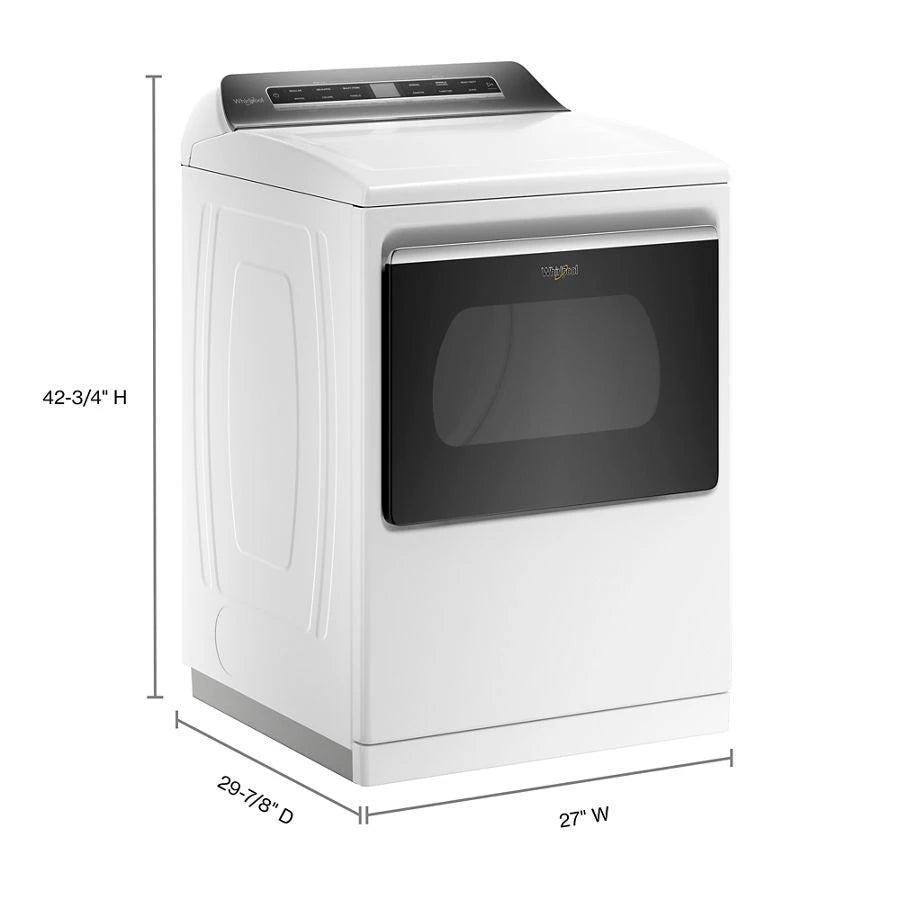 7.4 cu. ft. Top Load Electric Dryer with Advanced Moisture Sensing - (WED8127LW) - WHIRLPOOL