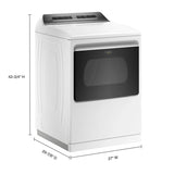 7.4 cu. ft. Top Load Electric Dryer with Advanced Moisture Sensing - (WED8127LW) - WHIRLPOOL