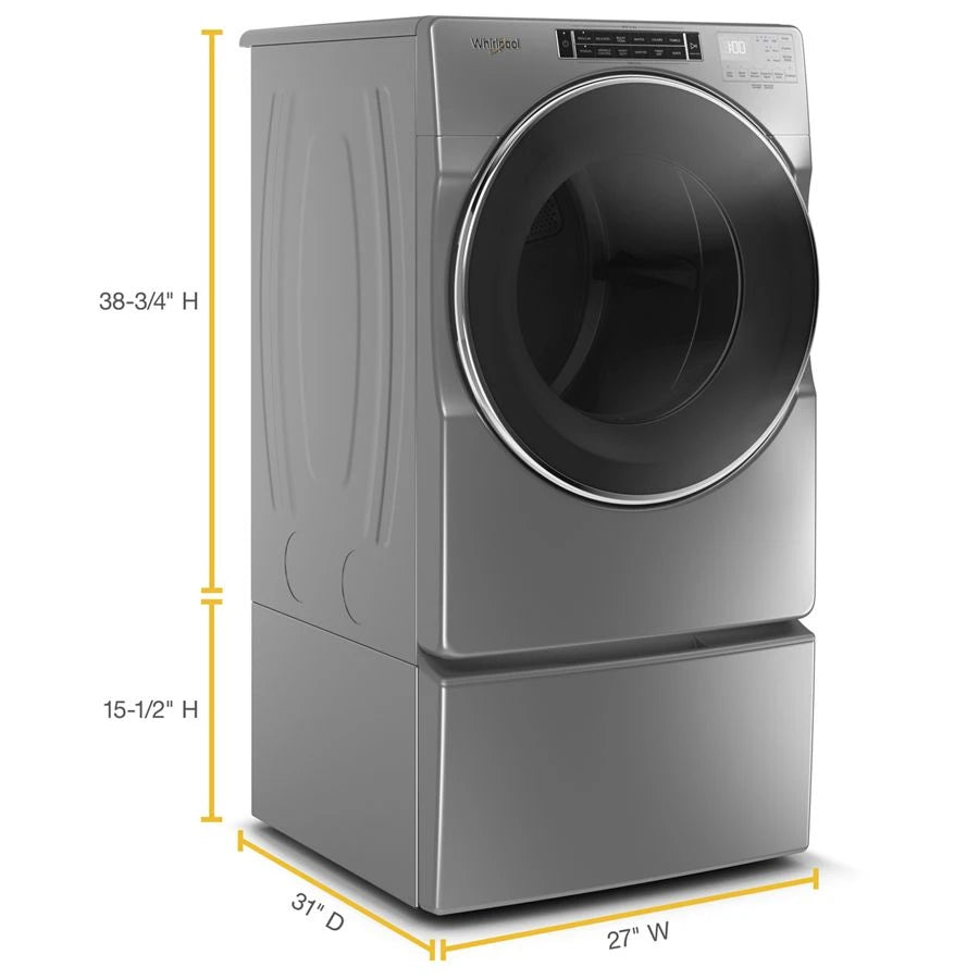 7.4 cu. ft. Front Load Electric Dryer with Steam Cycles - (WED8620HC) - WHIRLPOOL