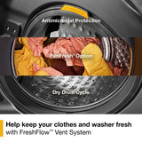 4.5 Cu. Ft. Smart Energy Star® Front Load Washer & 7.4 Cu. Ft. Electric Dryer Laundry Tower With Freshflowtm Vent System & Uv Clean Technology - (WEF5727TW) -
