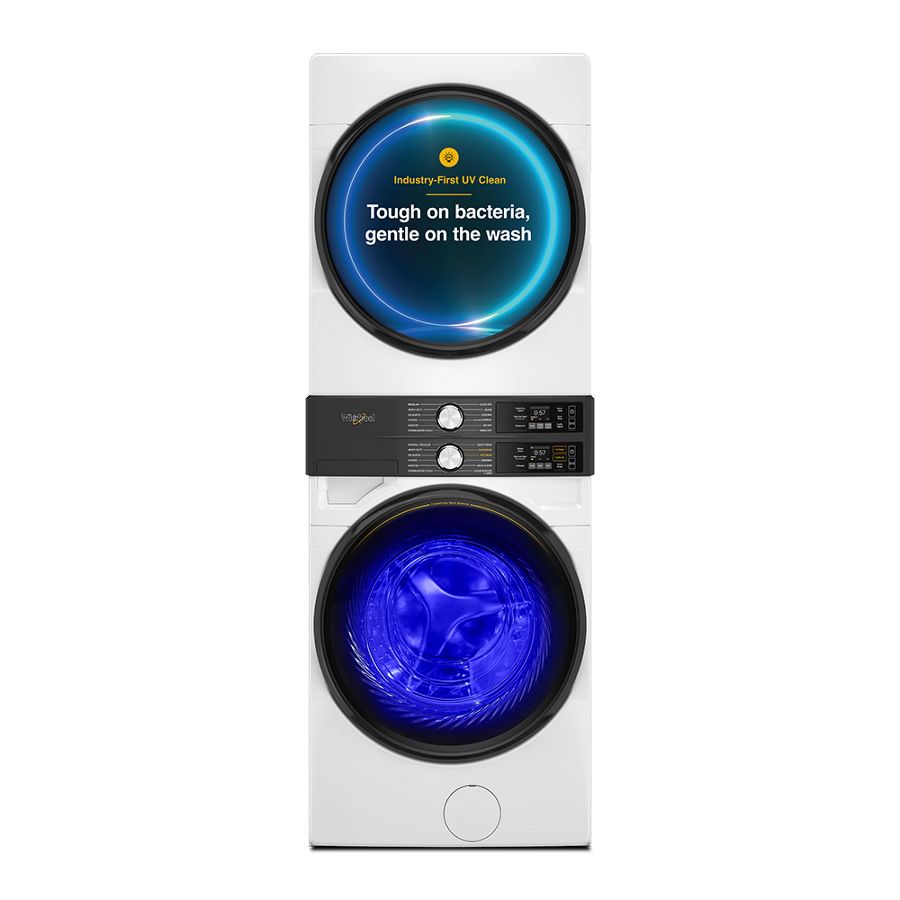 4.5 Cu. Ft. Smart Energy Star® Front Load Washer & 7.4 Cu. Ft. Electric Dryer Laundry Tower With Freshflowtm Vent System & Uv Clean Technology - (WEF5727TW) -