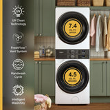 4.5 Cu. Ft. Smart Energy Star® Front Load Washer & 7.4 Cu. Ft. Electric Dryer Laundry Tower With Freshflowtm Vent System & Uv Clean Technology - (WEF5727TW) -