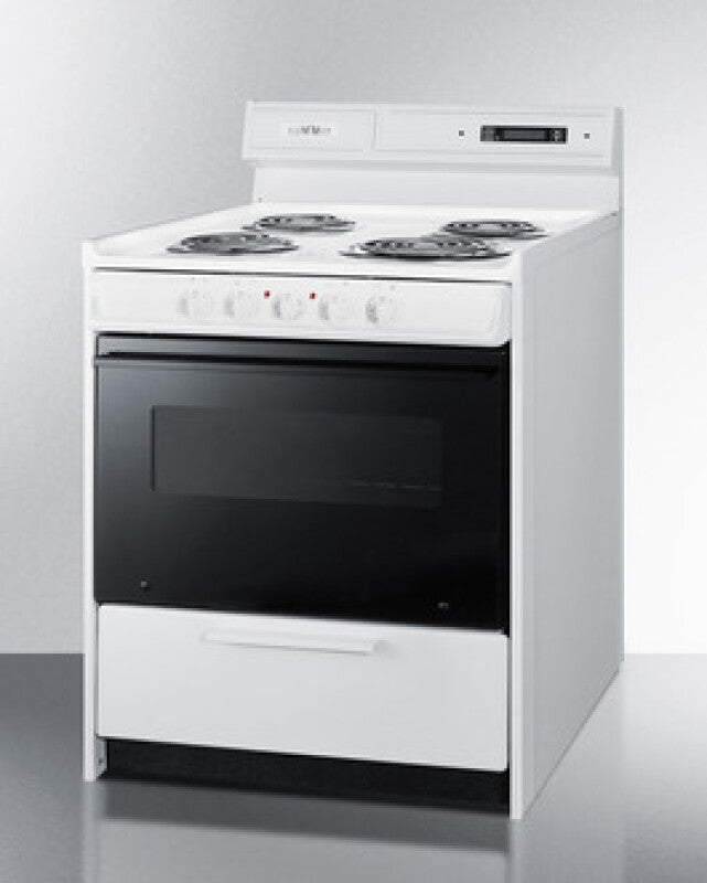 30" Wide Electric Coil Top Range - (WEM230DK)