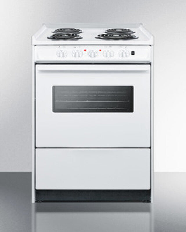 24" Wide Electric Coil Top Range - (WEM610RW)