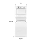 3.5 cu.ft Long Vent Electric Stacked Laundry Center 9 Wash cycles and AutoDry??? - (WETLV27HW)