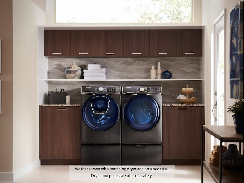 4.5 cu. ft. Smart Front Load Washer with AddWash(TM) in Black Stainless Steel - (WF45K6500AV) - SAMSUNG