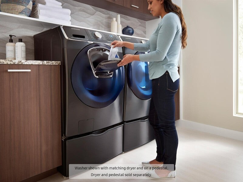 4.5 cu. ft. Smart Front Load Washer with AddWash(TM) in Black Stainless Steel - (WF45K6500AV) - SAMSUNG