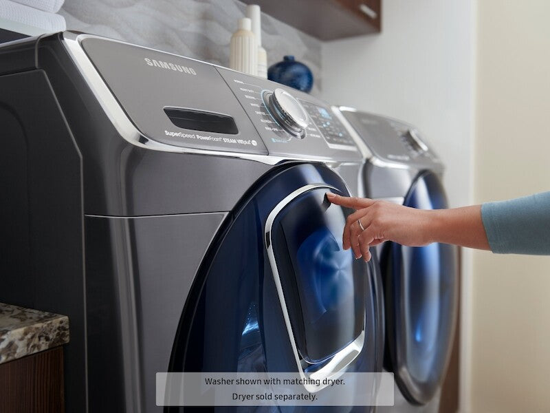 4.5 cu. ft. Smart Front Load Washer with AddWash(TM) in Black Stainless Steel - (WF45K6500AV) - SAMSUNG