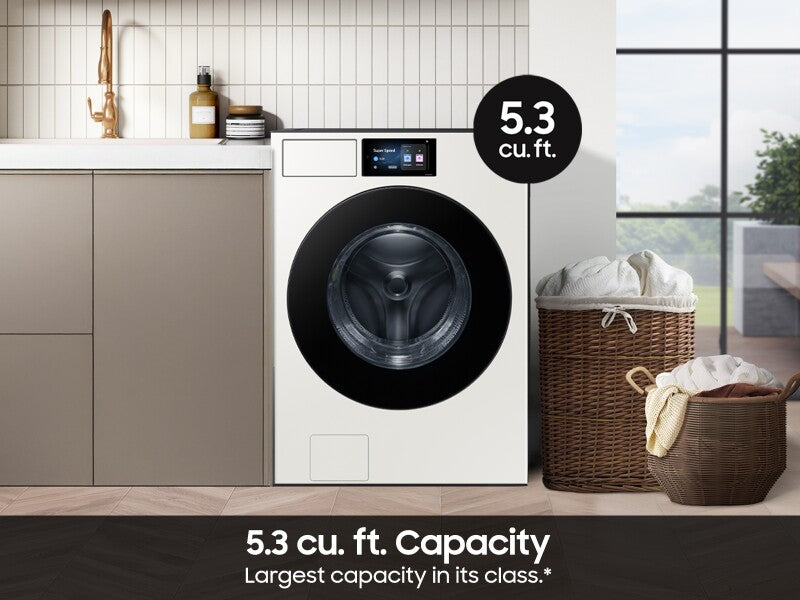 Bespoke AI 5.3 cu. ft. Ultra Capacity Front Load Washer with AI Home and AI OptiWash™ - (WF90F53ADYA5)
