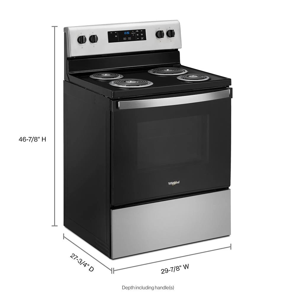 4.8 cu. ft. Electric Range with Keep Warm setting - (WFC150M0JS) - WHIRLPOOL