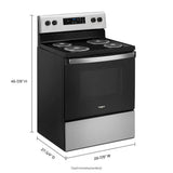 4.8 cu. ft. Electric Range with Keep Warm setting - (WFC150M0JS) - WHIRLPOOL