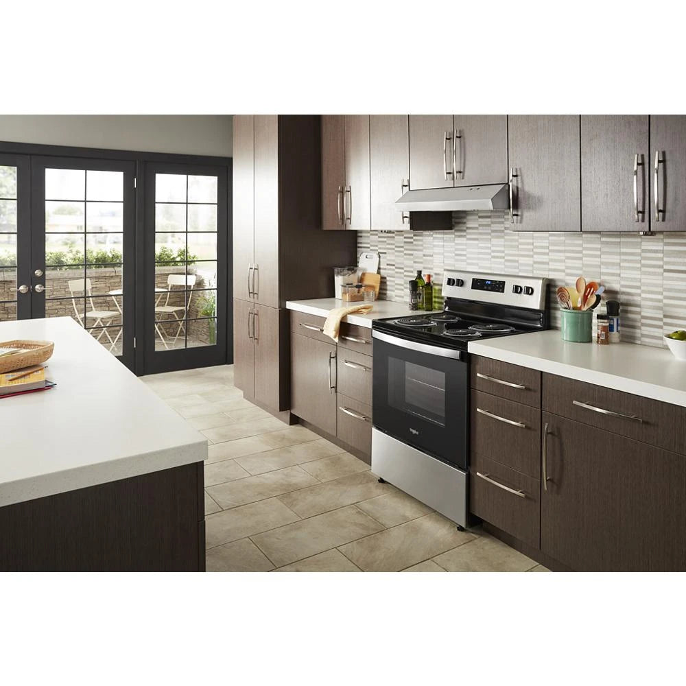 4.8 cu. ft. Electric Range with Keep Warm setting - (WFC150M0JS) - WHIRLPOOL