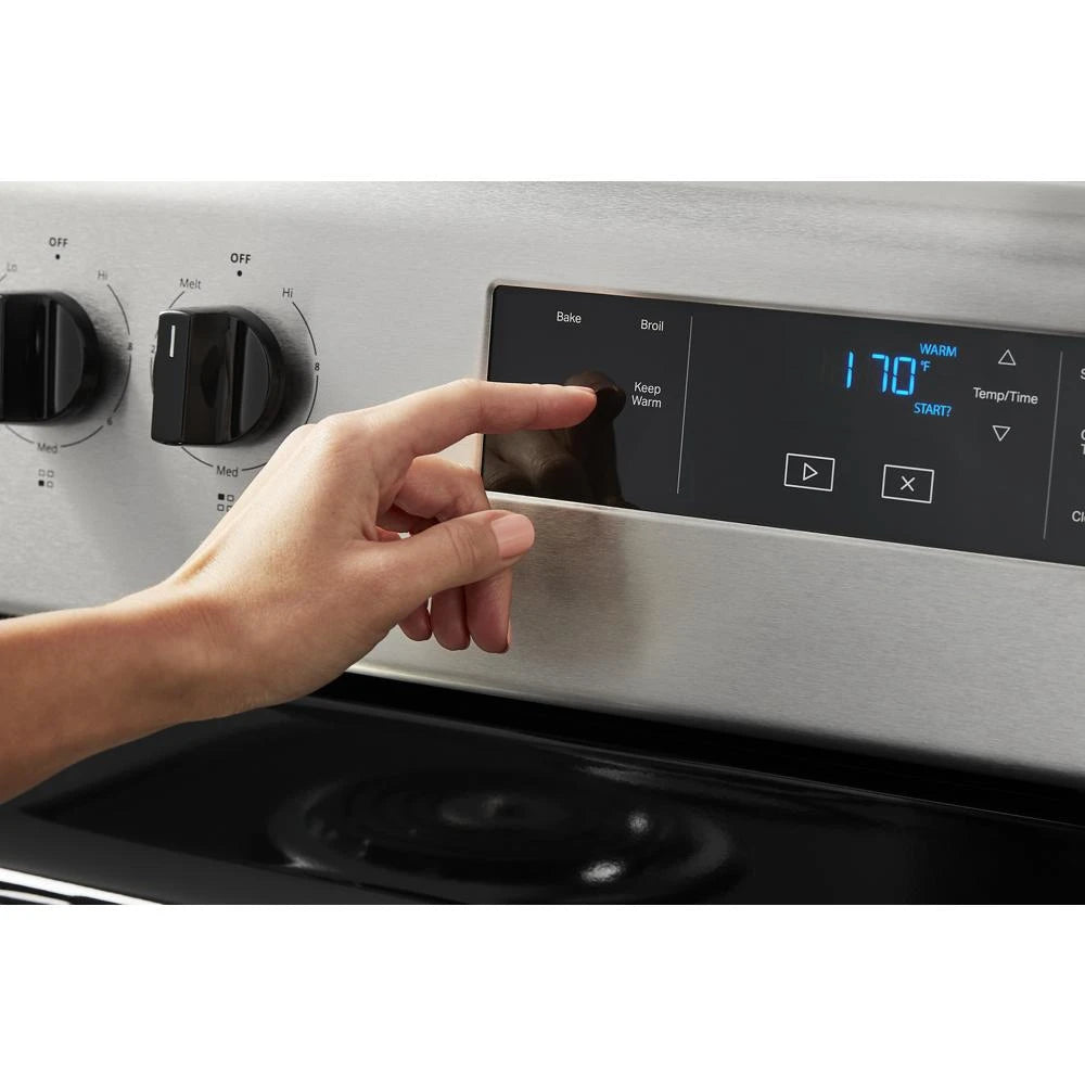 4.8 cu. ft. Electric Range with Keep Warm setting - (WFC150M0JS) - WHIRLPOOL