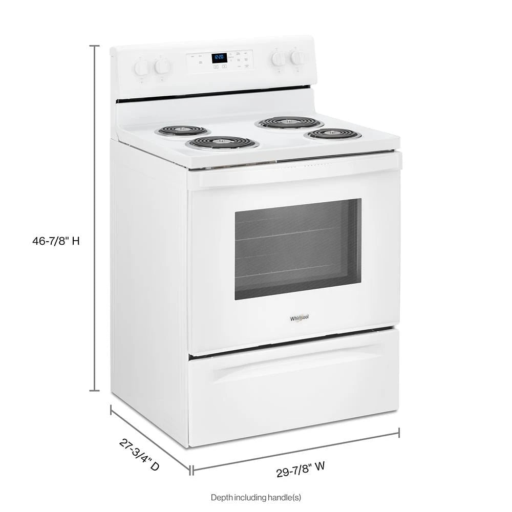 4.8 cu. ft. Electric Range with Keep Warm setting - (WFC150M0JW)