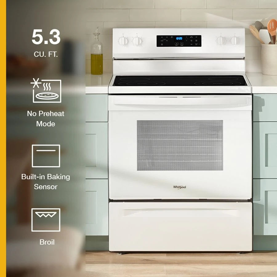 30-inch Electric Range with Steam Clean - (WFES3530RW)
