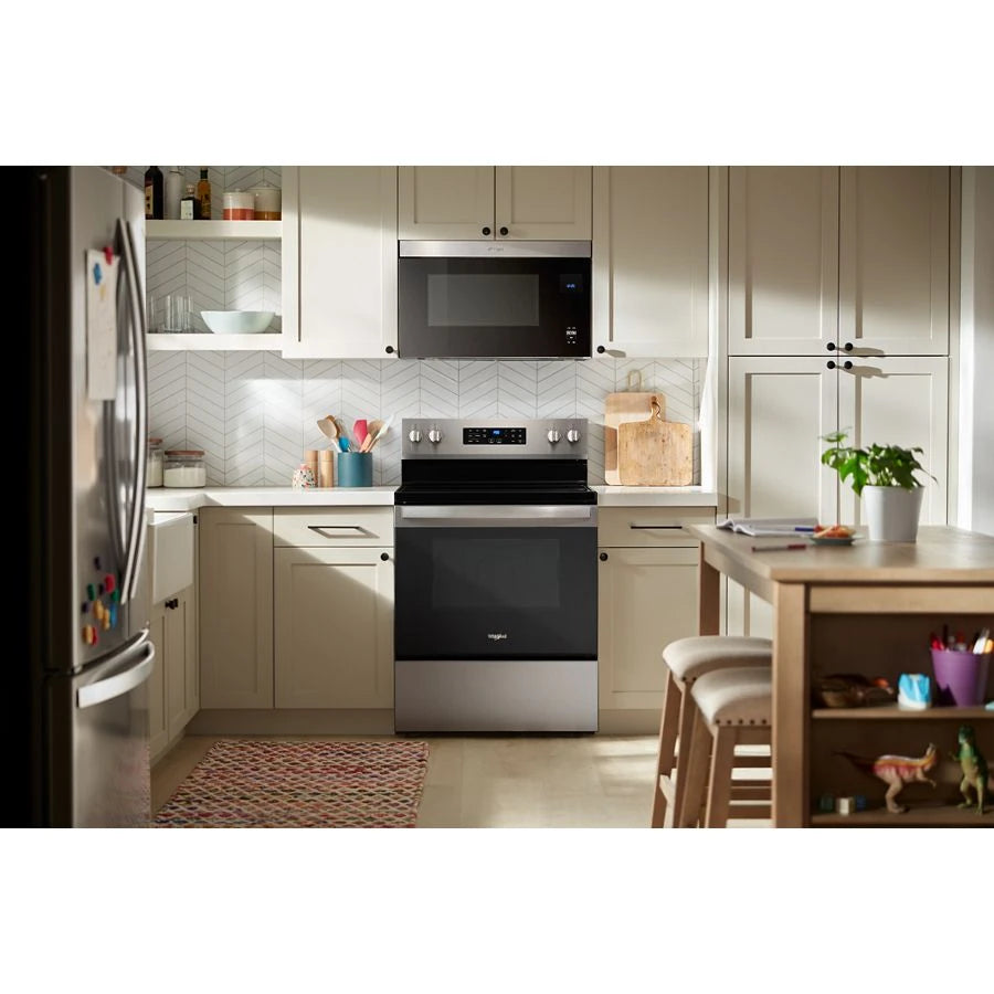 30-inch Electric Range with Air Cooking Technology and Steam Clean - (WFES4530SB)