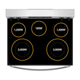 30-inch Electric Range with Air Cooking Technology and Steam Clean - (WFES4530SS)