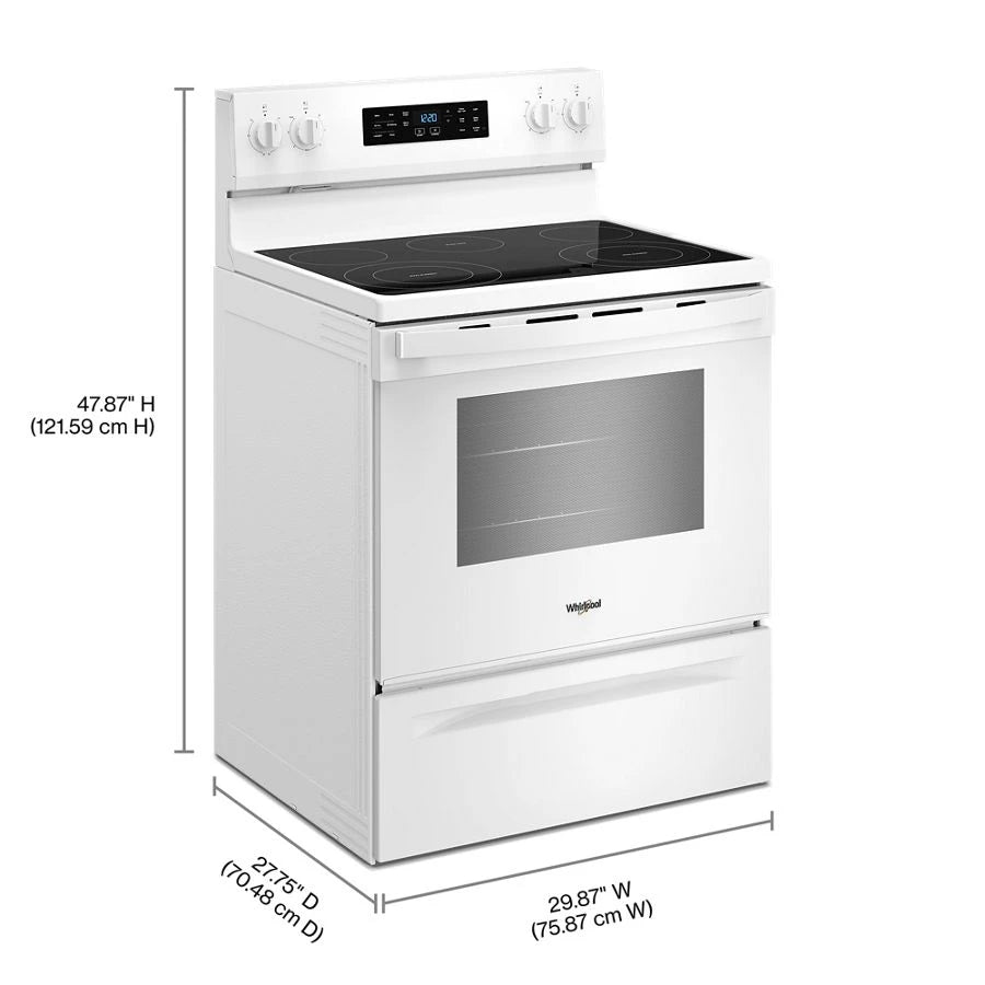 30-inch Electric Range with Air Cooking Technology and Steam Clean - (WFES4530SW)