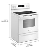 30-inch Electric Range with Air Cooking Technology and Steam Clean - (WFES4530SW)
