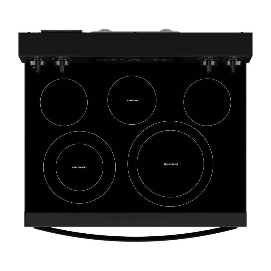 30-inch Energy Star Electric Range with Air Cooking Technology, No Preheat Air Fry and Air Baking and Self Clean - (WFES5030RB)