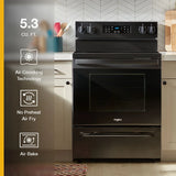 30-inch Energy Star Electric Range with Air Cooking Technology, No Preheat Air Fry and Air Baking and Self Clean - (WFES5030RB)