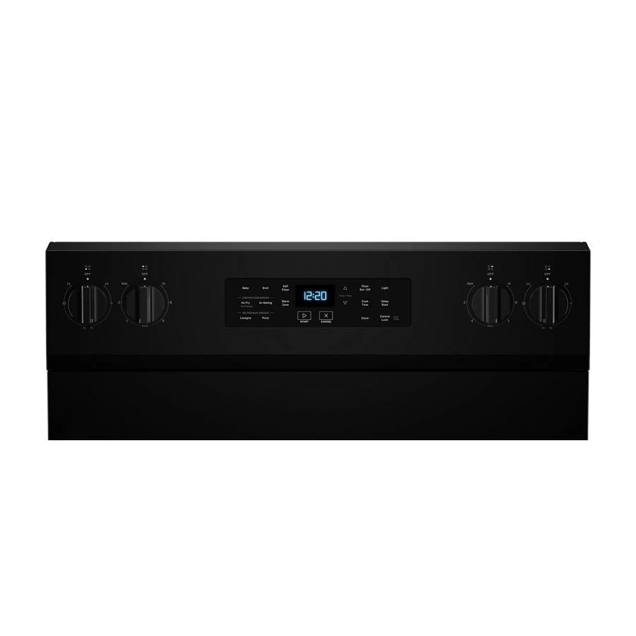 30-inch Energy Star Electric Range with Air Cooking Technology, No Preheat Air Fry and Air Baking and Self Clean - (WFES5030RB)