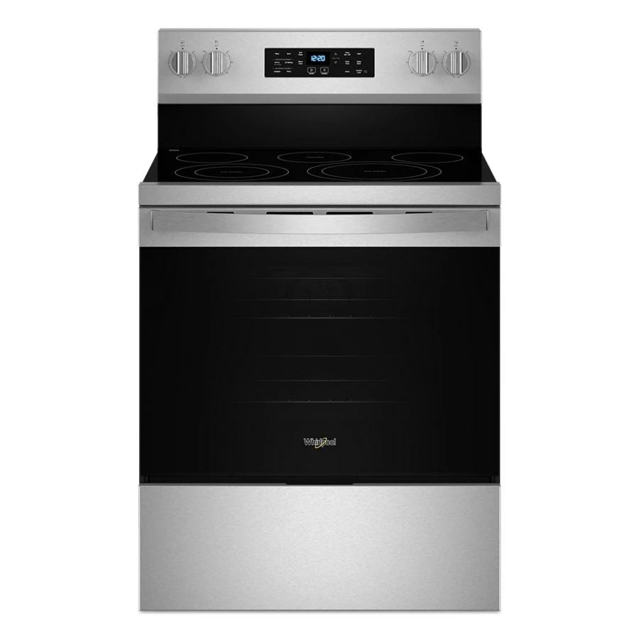 30-inch Energy Star Electric Range with Air Cooking Technology, No Preheat Air Fry and Air Baking and Self Clean - (WFES5030RS)