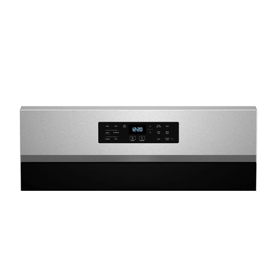 30-inch Energy Star Electric Range with Air Cooking Technology, No Preheat Air Fry and Air Baking and Self Clean - (WFES5030RS)