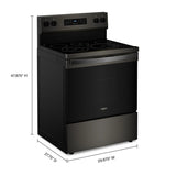30-inch Energy Star Electric Range with Air Cooking Technology, No Preheat Air Fry and Air Baking and Self Clean - (WFES5030RV)