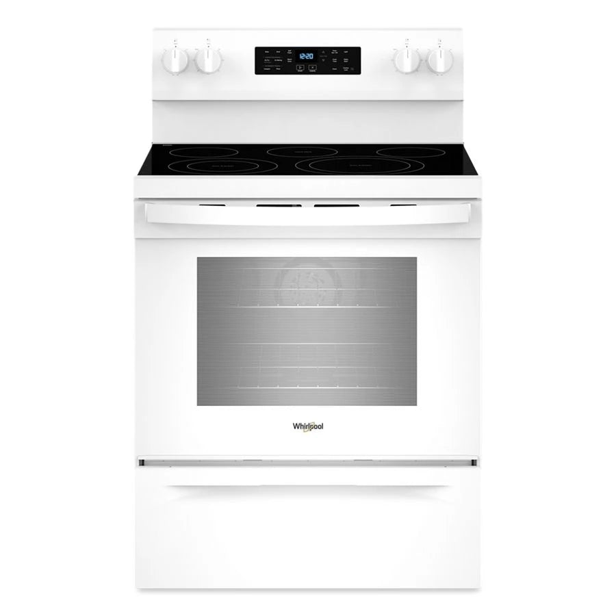 30-inch Energy Star Electric Range with Air Cooking Technology, No Preheat Air Fry and Air Baking and Self Clean - (WFES5030RW)