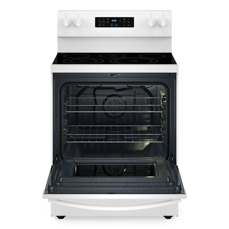 30-inch Energy Star Electric Range with Air Cooking Technology, No Preheat Air Fry and Air Baking and Self Clean - (WFES5030RW)