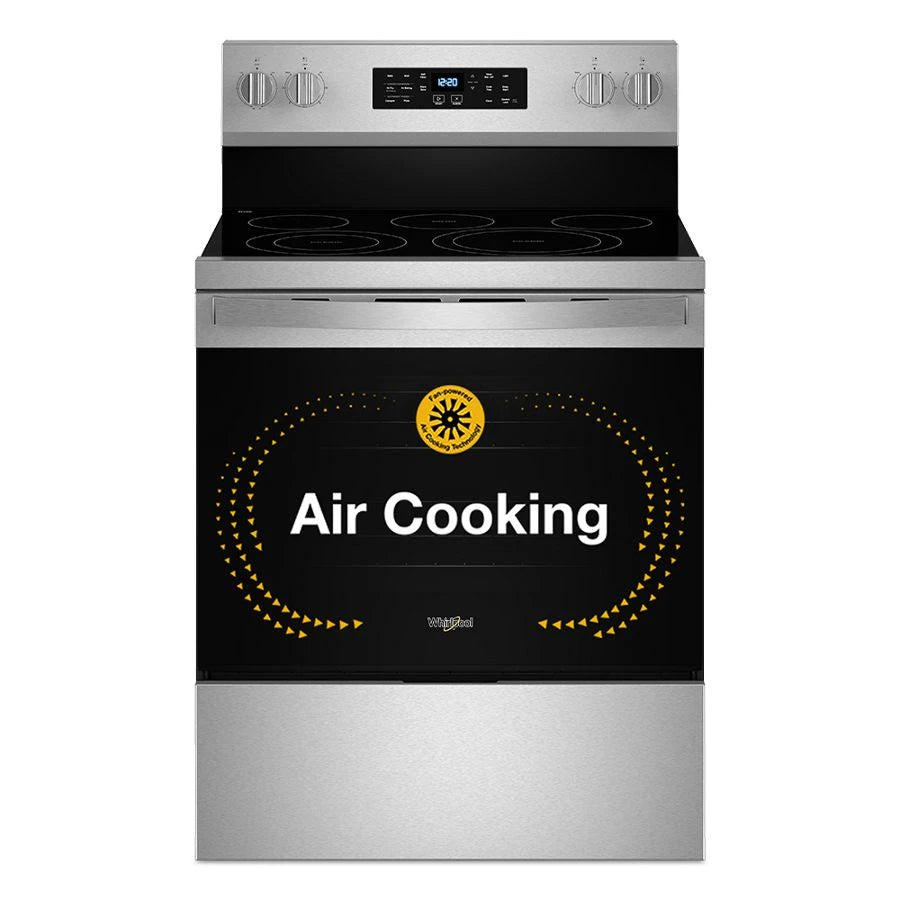 30-inch Energy Star Electric Range with Air Cooking Technology, No Preheat Air Fry and Air Baking and Self Clean - (WFES5030RZ)