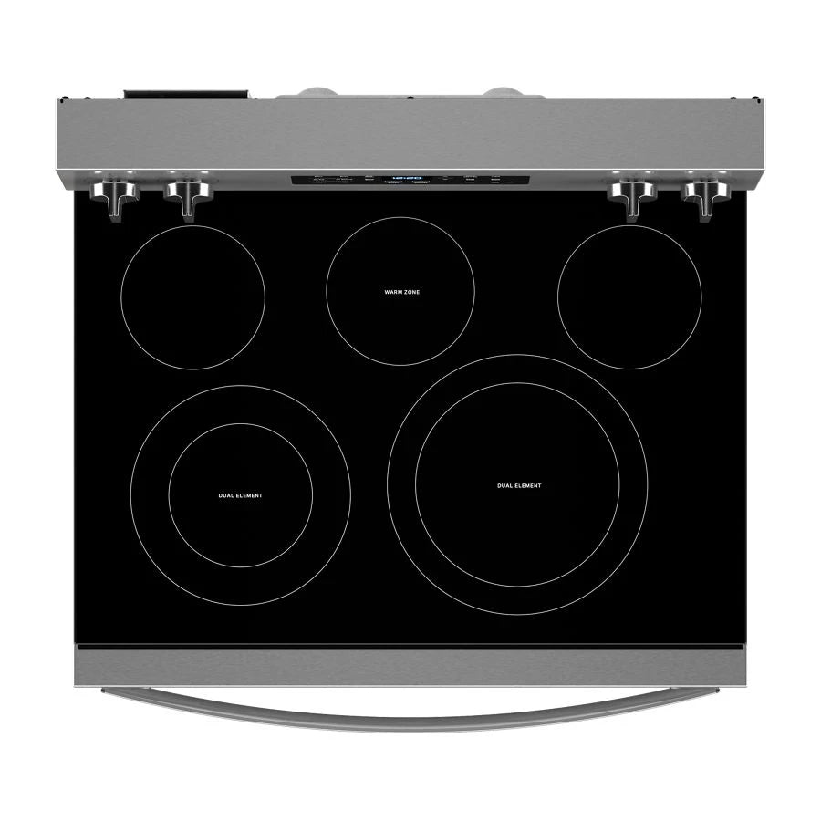 30-inch Energy Star Electric Range with Air Cooking Technology, No Preheat Air Fry and Air Baking and Self Clean - (WFES5030RZ)