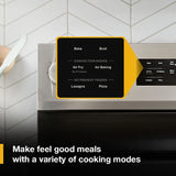30-inch Energy Star Electric Range with Air Cooking Technology, No Preheat Air Fry and Air Baking and Self Clean - (WFES5030RZ)